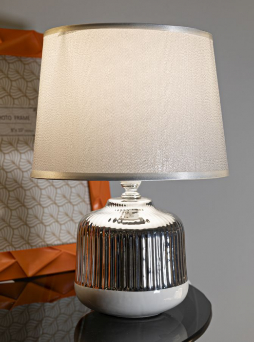 Veioze ceramică argintie set de 2 – imagine principală – Lucina [5]