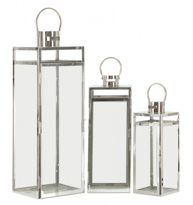 Set 3 felinare argintii | Decor modern living | CreativDeco [2]