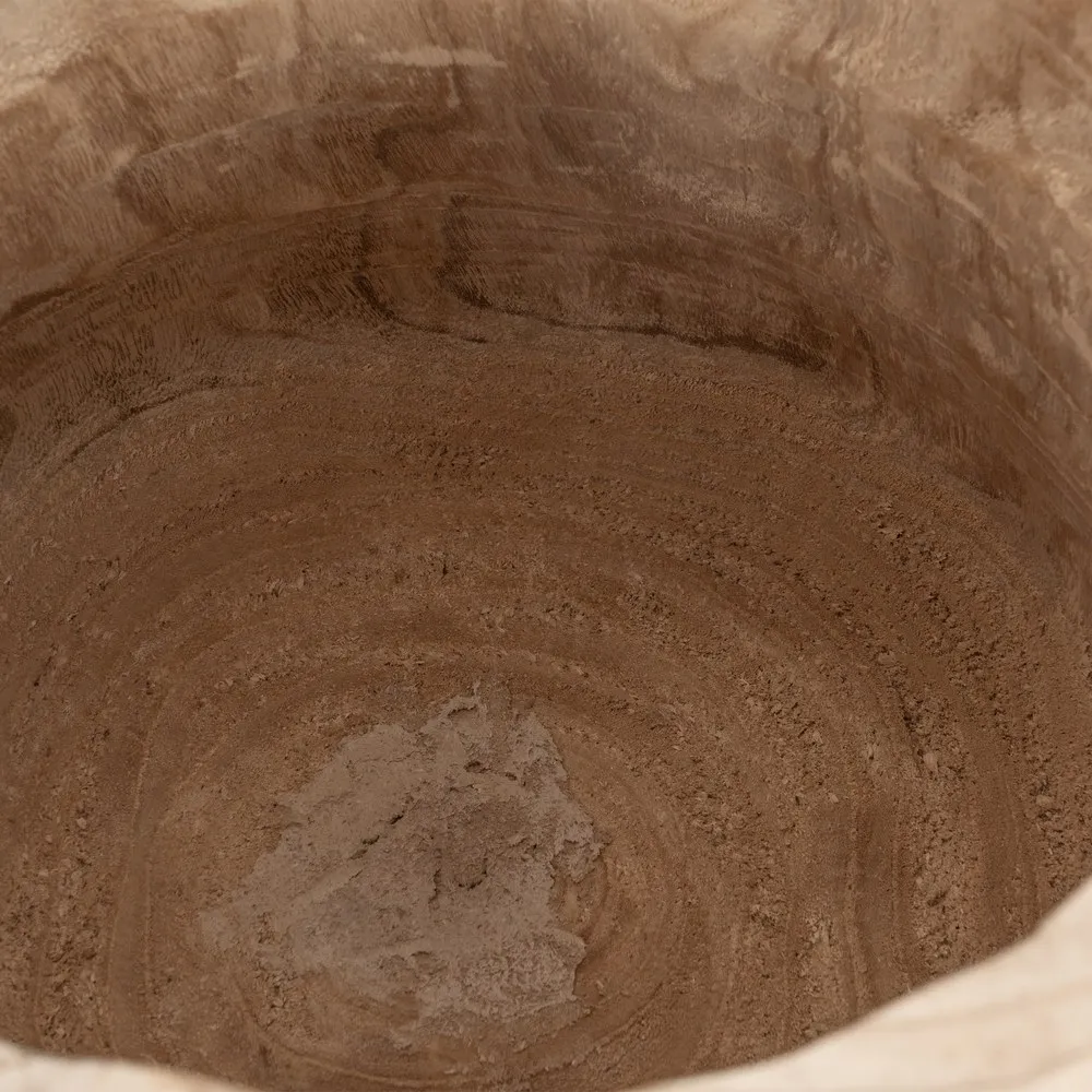 Set 3 ghivece sculptate lemn Paulownia | Ghivece elegante [9]