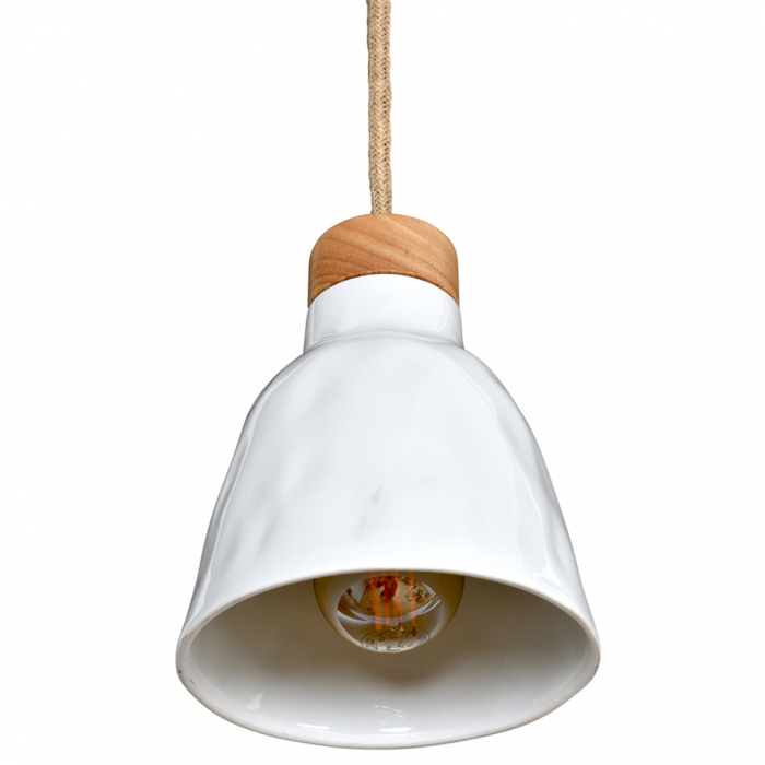 Lampa Suspendata Alba|Lampi Ceramica Premium [4]