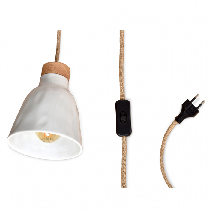 Lampa Suspendata Alba|Lampi Ceramica Premium [5]