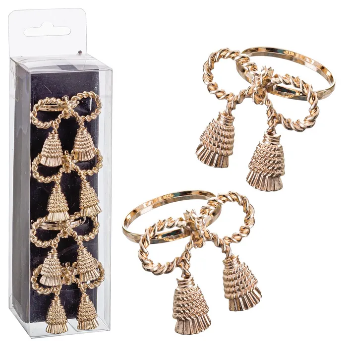 Inele pentru șervețele Loop Metal Auriu Crăciun|Decoruri festive elegante [1]
