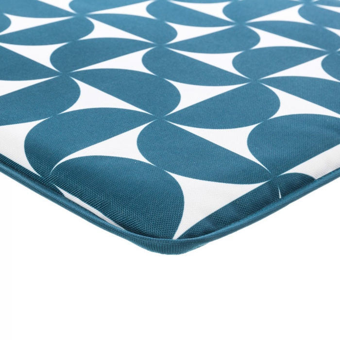 Set 4 perne de scaun Amalfi Cobalt – imprimeu geometric albastru pe alb, 38x38x2.5 cm [3]