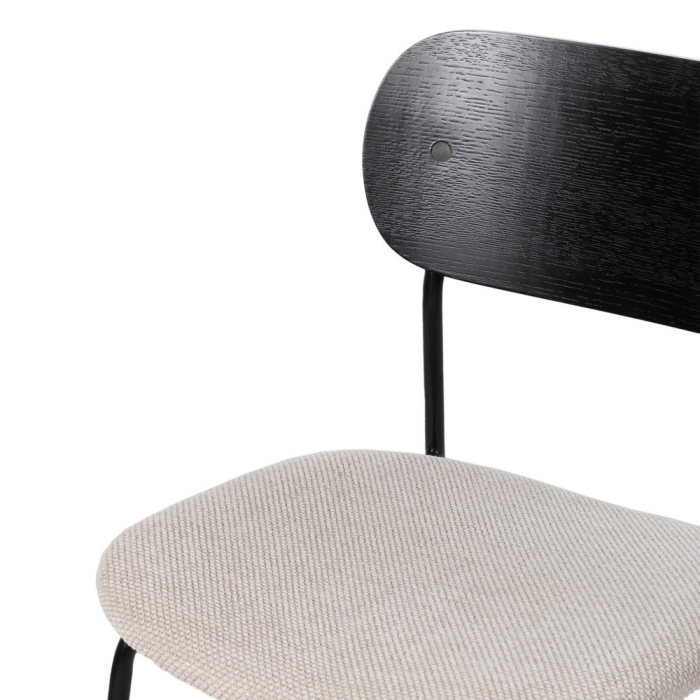 Set scaune alb-negru stofa si metal|Scaune moderne pentru decor contemporan [6]