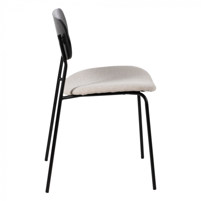 Set scaune alb-negru stofa si metal|Scaune moderne pentru decor contemporan [3]