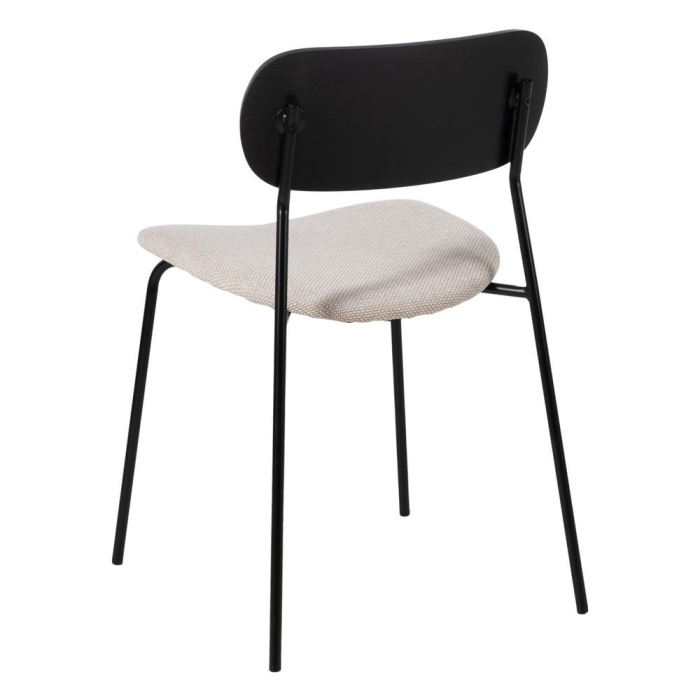 Set scaune alb-negru stofa si metal|Scaune moderne pentru decor contemporan [4]