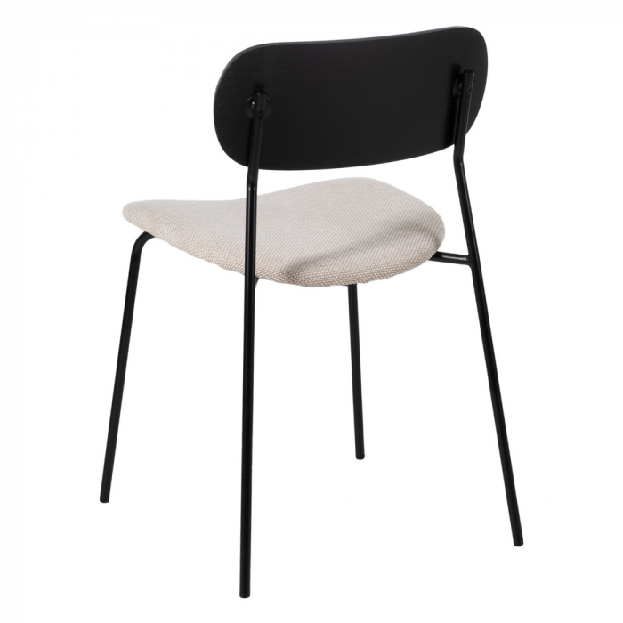 Set scaune alb-negru stofa si metal|Scaune moderne pentru decor contemporan [4]