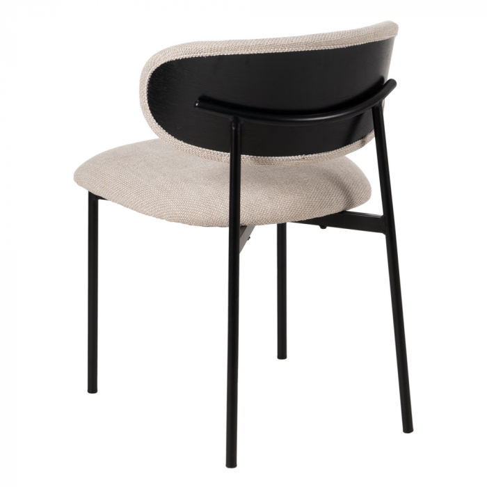 Set scaune alb-negru stofa si metal|Scaune elegante pentru interioare moderne [4]