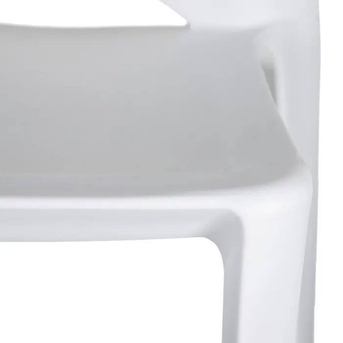 Scaune polipropilenă albă, decor minimalist [6]