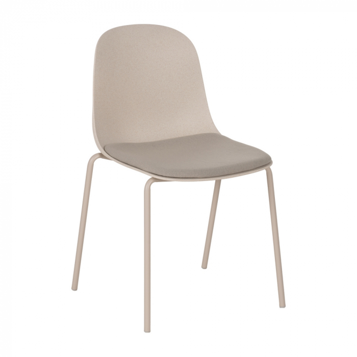 Set scaune bej polipropilena si metal|Scaune versatile pentru decor exterior [3]