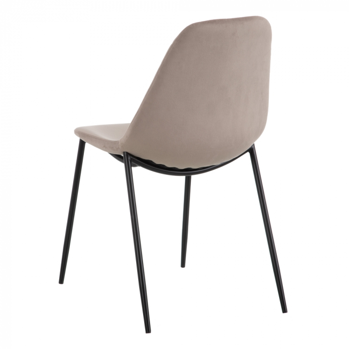 Set scaune bej stofa si metal|Scaune confortabile pentru dining si birou [4]