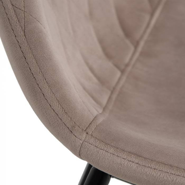 Set scaune bej stofa si metal|Scaune confortabile pentru dining si birou [6]
