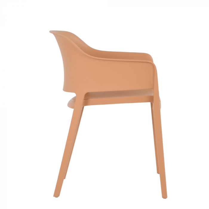 Scaune caramel Arco din PP cu protecție UV, stivuibile [3]