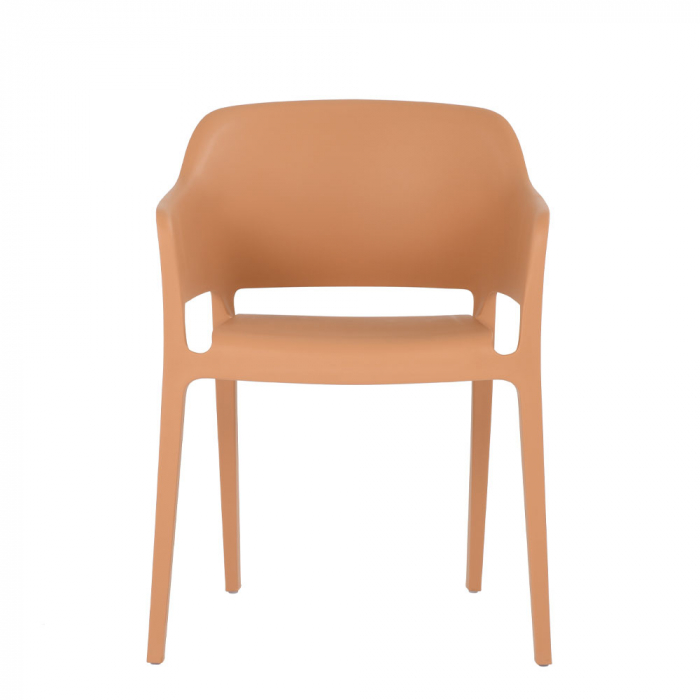 Scaune caramel Arco din PP cu protecție UV, stivuibile [2]