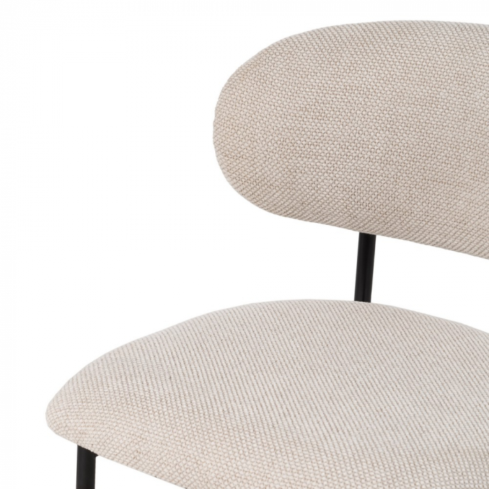 Set scaune crem stofa si metal|Scaune moderne pentru interioare elegante [6]