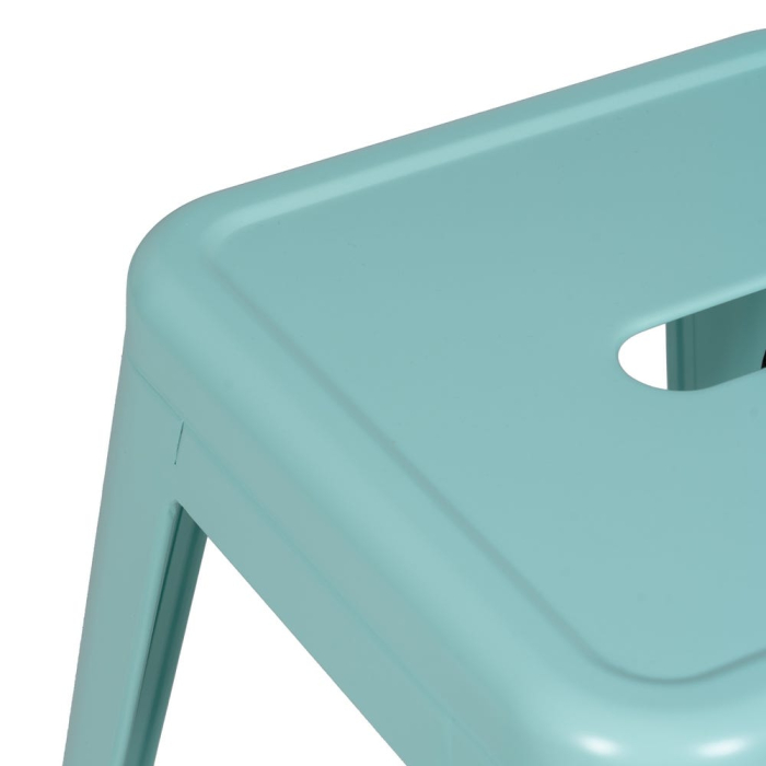 Set de 4 scaune de bar din metal turcoaz în stil industrial [3]