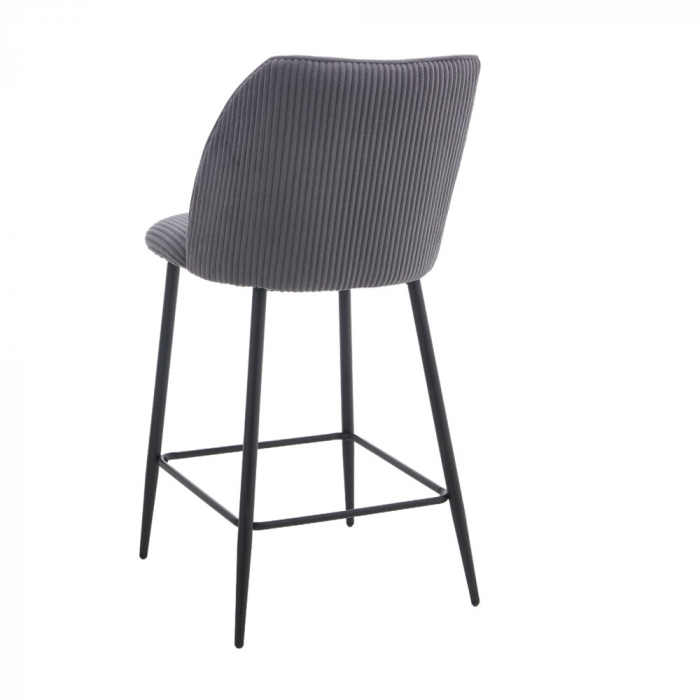 Set 4 scaune de bar elegante gri metal negru confort Muse [3]