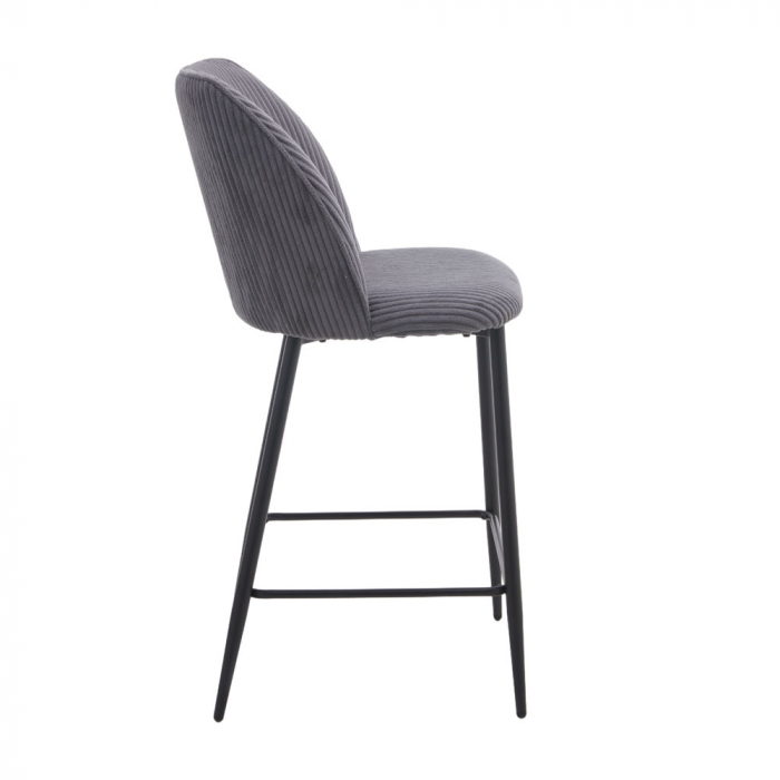 Set 4 scaune de bar elegante gri metal negru confort Muse [2]