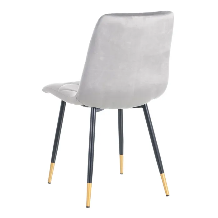 Set 4 scaune gri catifea|Scaune gri pentru dining [4]