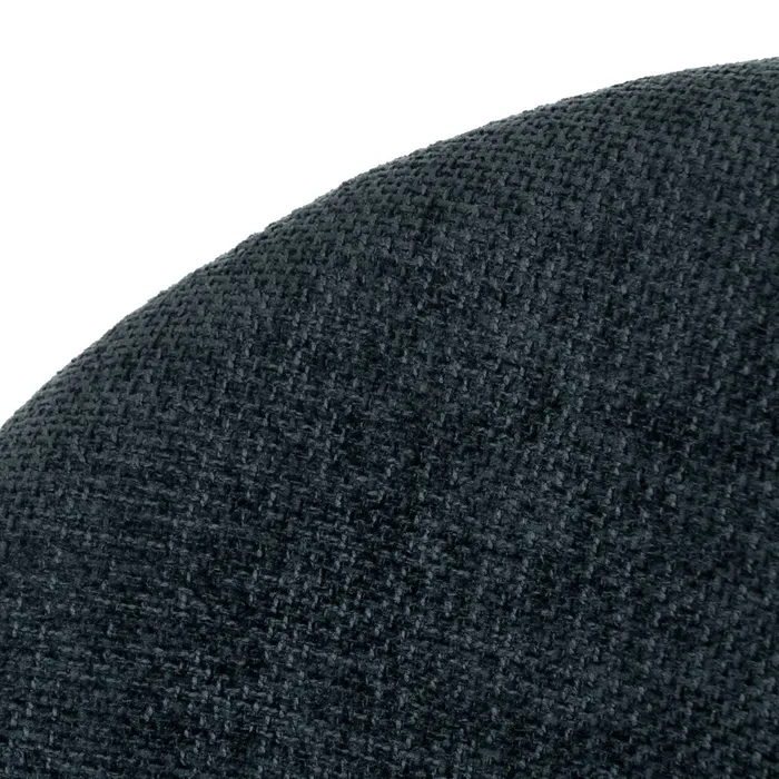 Scaune bleumarin cu tapițerie textilă și picioare negre – set 4 bucăți, design curbat [6]