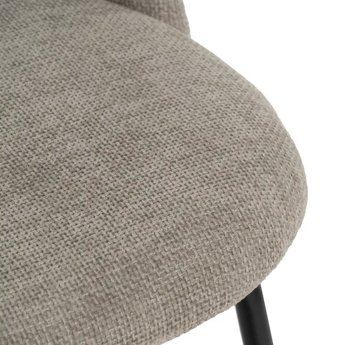 Scaune gri deschis cu tapițerie textilă și design curbat – set 4 bucăți [7]