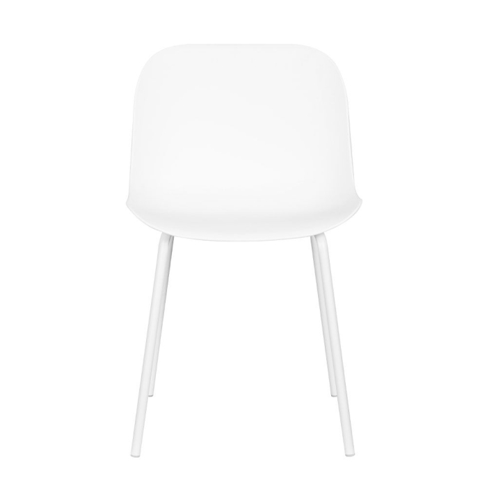 Set 4 scaune din polipropilenă albă cu cadru metalic [2]