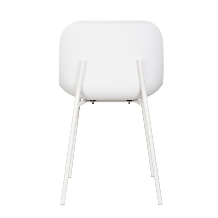 Set 4 scaune din polipropilenă albă cu cadru metalic [4]