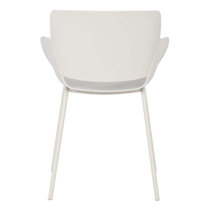 Set 4 scaune din polipropilenă albă cu cadru metalic [4]