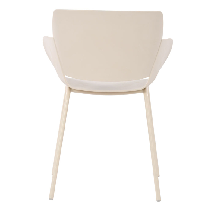 Set 4 scaune din polipropilenă bej cu cadru metalic [4]