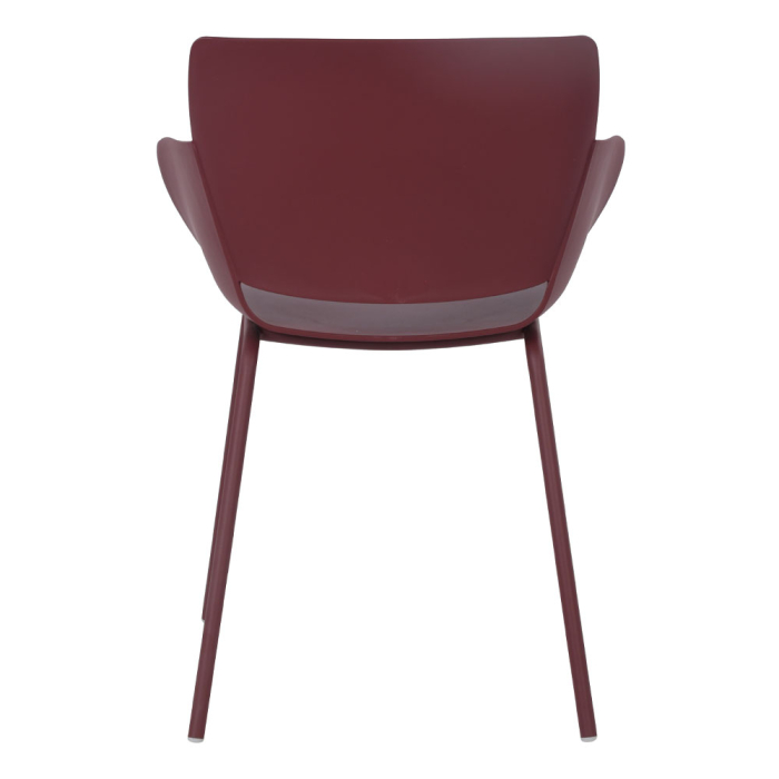 Set 4 scaune din polipropilenă maro roșiatic cu cadru metalic [4]