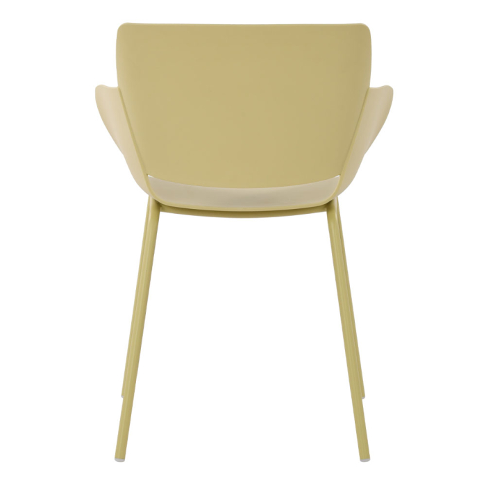 Set 4 scaune din polipropilenă verde olive cu cadru metalic [4]