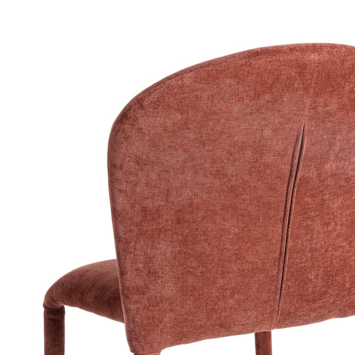 Set de 4 scaune dining roșii din stofă cu structură metalică – imagine principală [8]