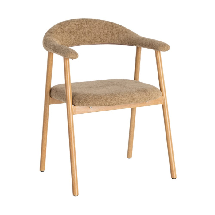 Set de 4 scaune dining și HORECA cu brațe și tapițerie bej [11]