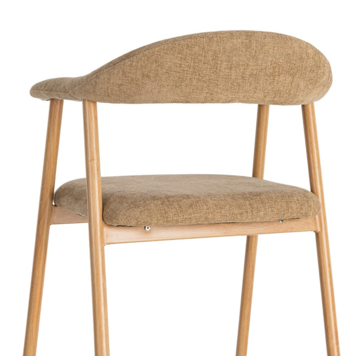 Set de 4 scaune dining și HORECA cu brațe și tapițerie bej [10]