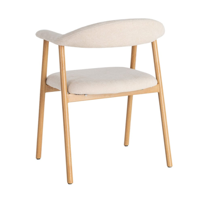 Set de 4 scaune dining și HORECA cu brațe și tapițerie crem [4]