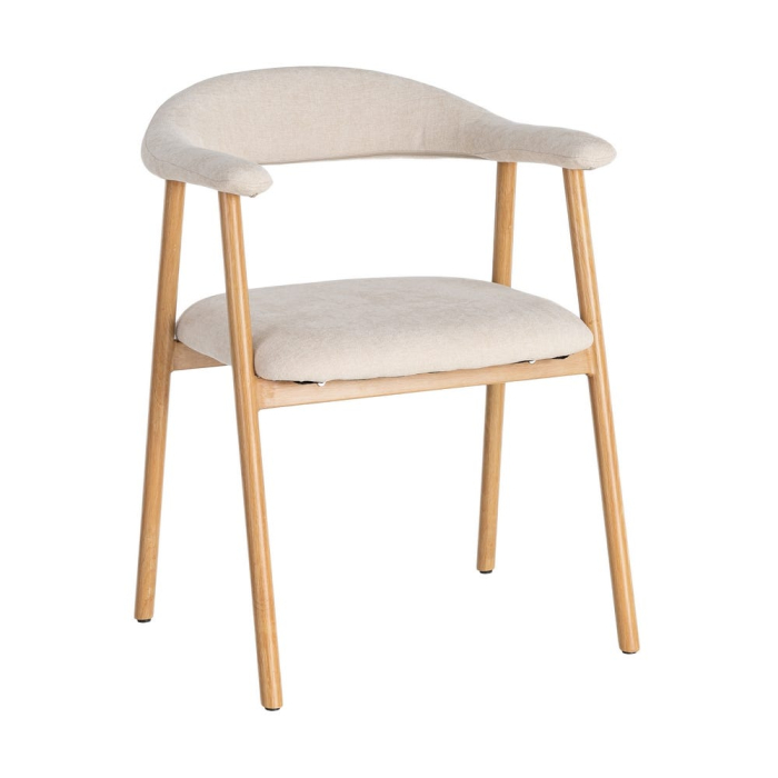Set de 4 scaune dining și HORECA cu brațe și tapițerie crem [11]