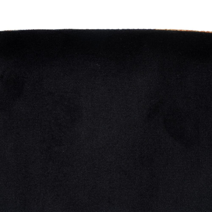 Set de 4 scaune dining negru floral cu brațe din stofă, velur negru față, spate floral, cadru metalic negru, 59×51×82 cm [12]