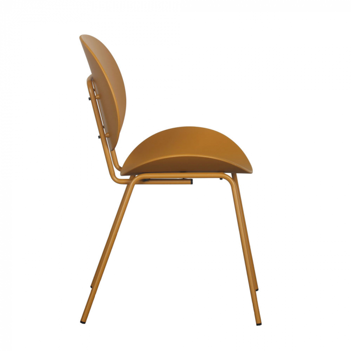 Set de 4 scaune galbene din polipropilena si metal, Futura 51x50x80.5 cm [2]