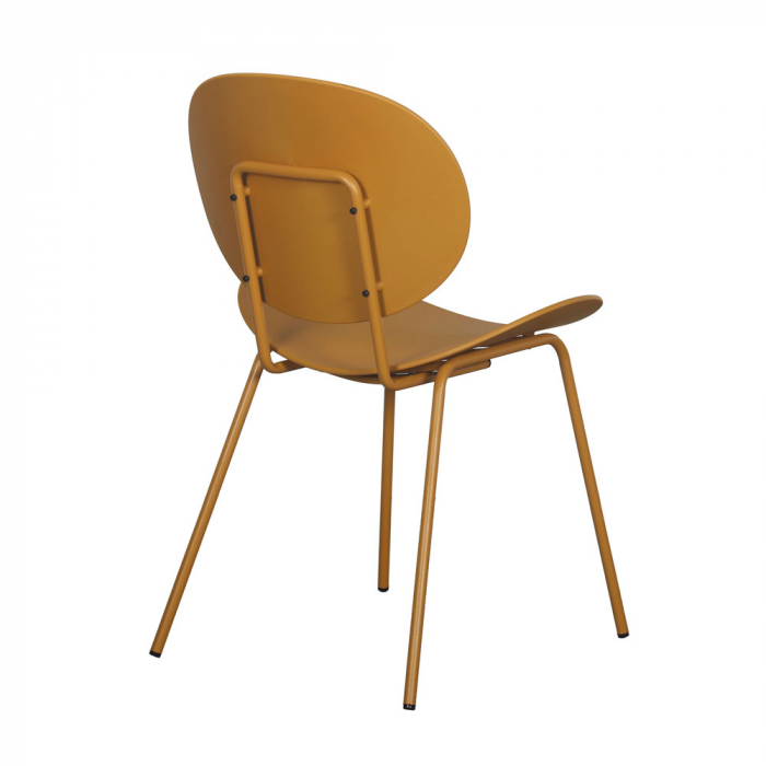 Set de 4 scaune galbene din polipropilena si metal, Futura 51x50x80.5 cm [3]