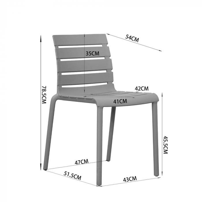 Scaune moderne Horizontal gri [5]