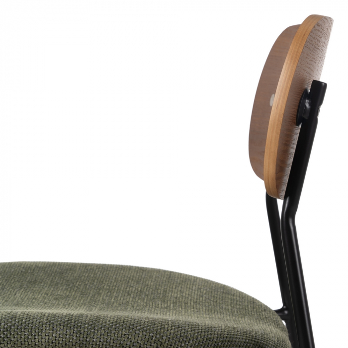 Set scaune maro-verde stofa si metal|Scaune moderne pentru interioare elegante [8]