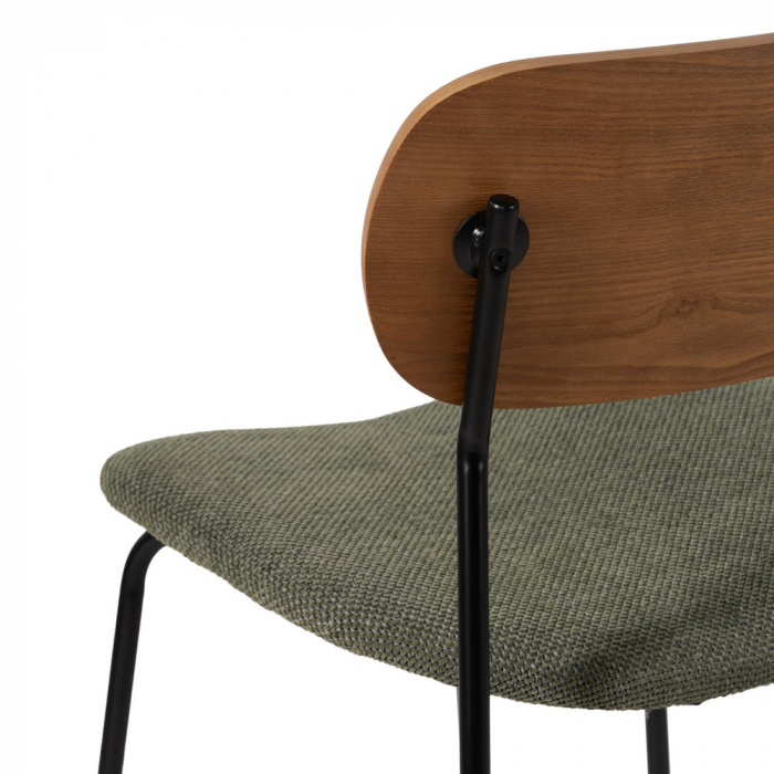 Set scaune maro-verde stofa si metal|Scaune moderne pentru interioare elegante [10]
