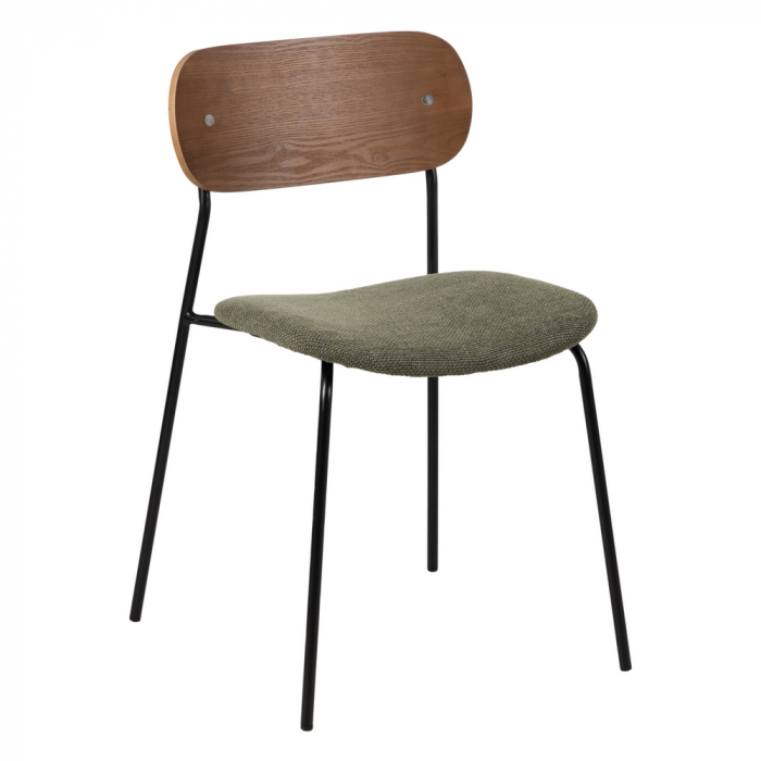 Set scaune maro-verde stofa si metal|Scaune moderne pentru interioare elegante [2]