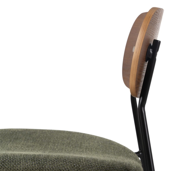 Set scaune maro-verde stofa si metal|Scaune moderne pentru interioare elegante [8]