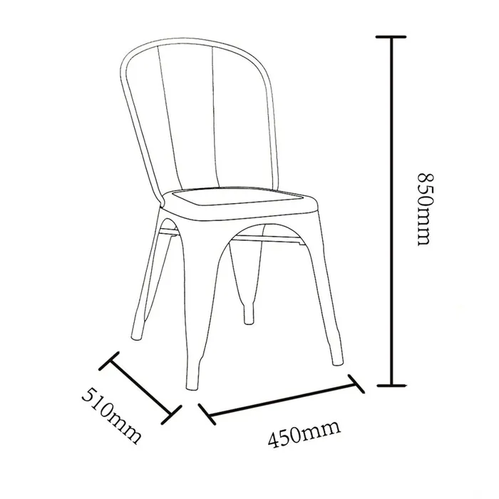 Scaune alb metalic, decor minimalist [6]