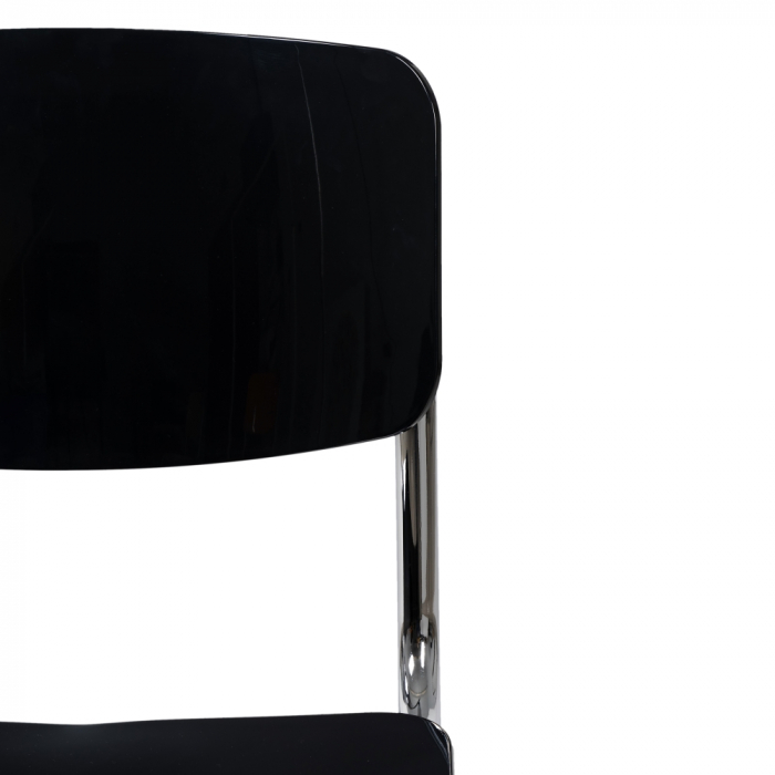 Set scaune negre metal si ABS|Scaune versatile pentru interioare contemporane [5]
