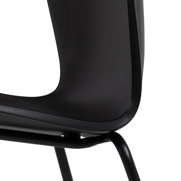 Scaune negre polipropilenă, decor elegant [8]