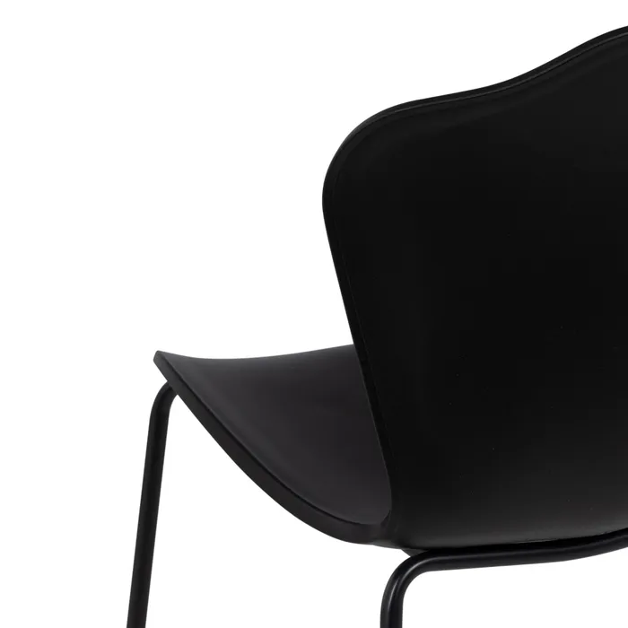 Scaune negre polipropilenă, decor elegant [9]