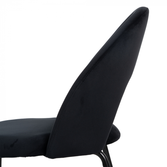 Set 4 scaune negre stofa si metal | Scaune moderne elegante [8]