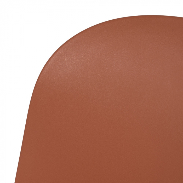 Set scaune rosu teracota polipropilena si metal|Scaune moderne pentru spatii exterioare [8]